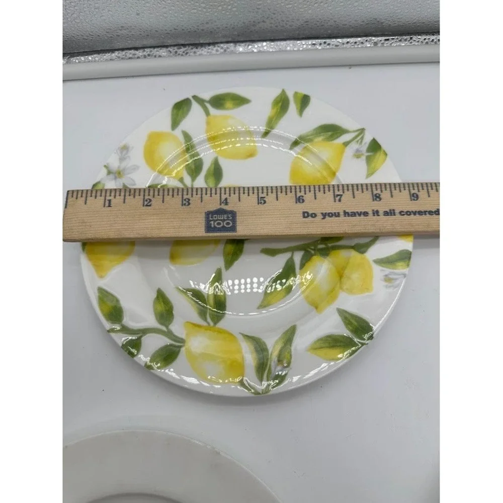 Mikasa Bone China Plates Set 3 Tivoli Garden & Lemons Floral‎ Citrus 9